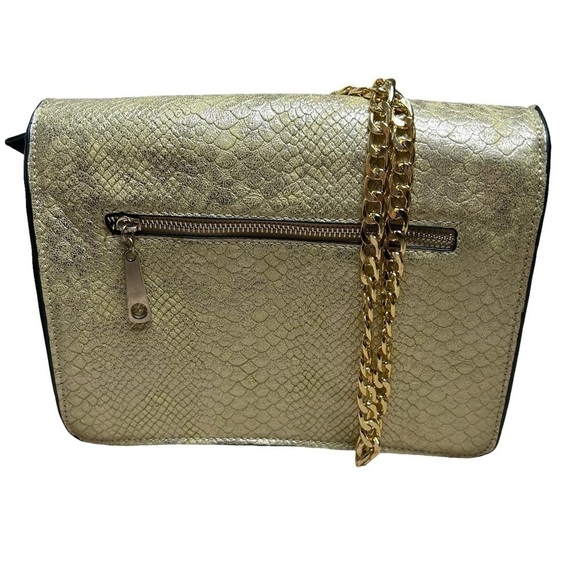 2/$30 Gold And Black Embellished Shoulder Bag with Chain Strap - Picture 3 of 9